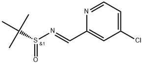 2-Propanesulfinamide, N-[(4-chloro-2-pyridinyl)methylene]-2-methyl-, [N(E),S(R)]- Structure