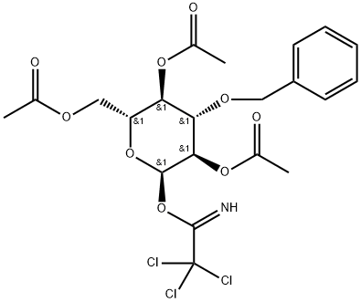 2,4,6-Tri-O-acetyl-3-O-benzyl-α-D-glucopyranosyl trichloroacetimidate Structure