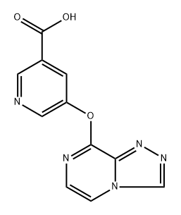 5-([1,2,4]triazolo[4,3-a]pyrazin-8-yloxy)pyridine-3-carboxylic acid Structure