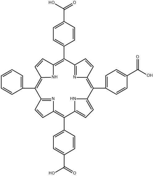 5-phenyl-10,15,20-tri(4-carboxyphenyl)porphine Structure