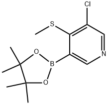 3-chloro-4-(methylthio)-5-(4,4,5,5-tetramethyl-1,3,2-dioxaborolan-2-yl)pyridine Structure