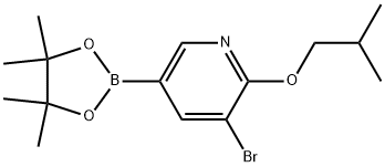 3-bromo-2-isobutoxy-5-(4,4,5,5-tetramethyl-1,3,2-dioxaborolan-2-yl)pyridine Structure