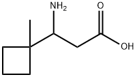 Cyclobutanepropanoic acid, β-amino-1-methyl- Structure