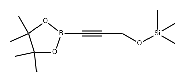 Trimethyl((3-(4,4,5,5-tetramethyl-1,3,2-dioxaborolan-2-yl)prop-2-yn-1-yl)oxy)silane Structure