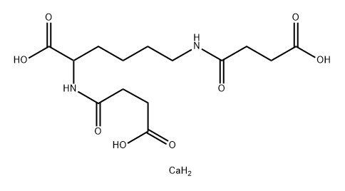 calcium N2,N6-bis(3-carboxypropanoyl)lysine (1:1) Structure