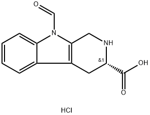 9-Formyl-1,2,3,4-tetrahydronorharman-l-3-carboxylic acid HCl Structure