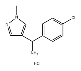 (4-Chlorophenyl)(1-methyl-1h-pyrazol-4-yl)methanamine hydrochloride Structure