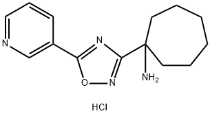1-[5-(pyridin-3-yl)-1,2,4-oxadiazol-3-yl]cycloheptan-1-amine dihydrochloride Structure