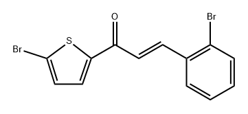 (E)-3-(2-bromophenyl)-1-(5-bromothiophen-2-yl)prop-2-en-1-one 구조식 이미지