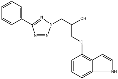 1-((1H-indole-4-yl)oxy)-3-(5-phenyl-2H-tetrazole-2-yl)propan-2-ol Structure