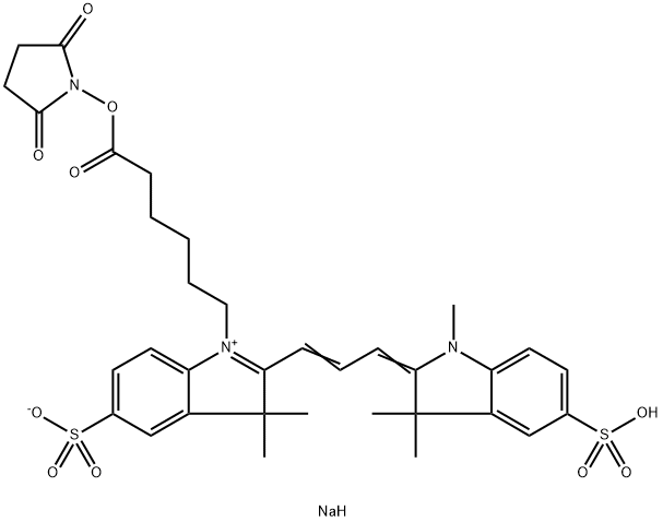 Sulfo Cyanine3 NHS ester 구조식 이미지