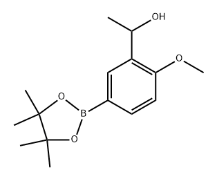 1-(2-Methoxy-5-(4,4,5,5-tetramethyl-1,3,2-dioxaborolan-2-yl)phenyl)ethanol Structure