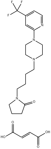 2-Pyrrolidinone, 1-[4-[4-[4-(trifluoromethyl)-2-pyridinyl]-1-piperazinyl]butyl]-, (2E)-2-butenedioate (1:1) Structure