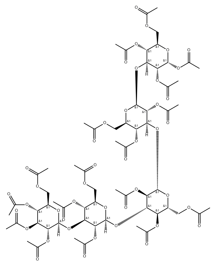 (1-3)glucopentaose peracetate Structure