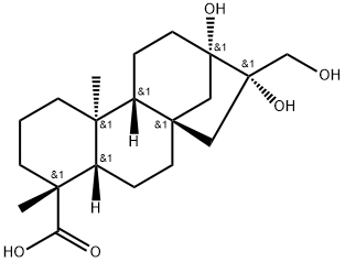 ent-13,16β,17-Trihydroxykauran-19-oic acid 구조식 이미지