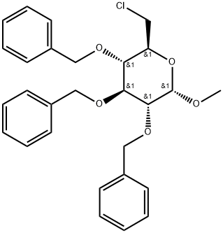 α-D-Glucopyranoside, methyl 6-chloro-6-deoxy-2,3,4-tris-O-(phenylmethyl)- Structure