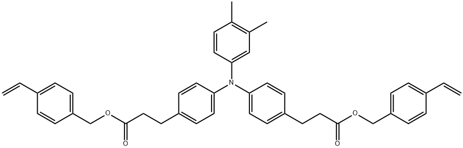 4,4′-[(3,4-dimethylphenyl)imino]bis-1,1′-bis[(4-ethenylphenyl)methyl] benzenepropanoic acid ester Structure