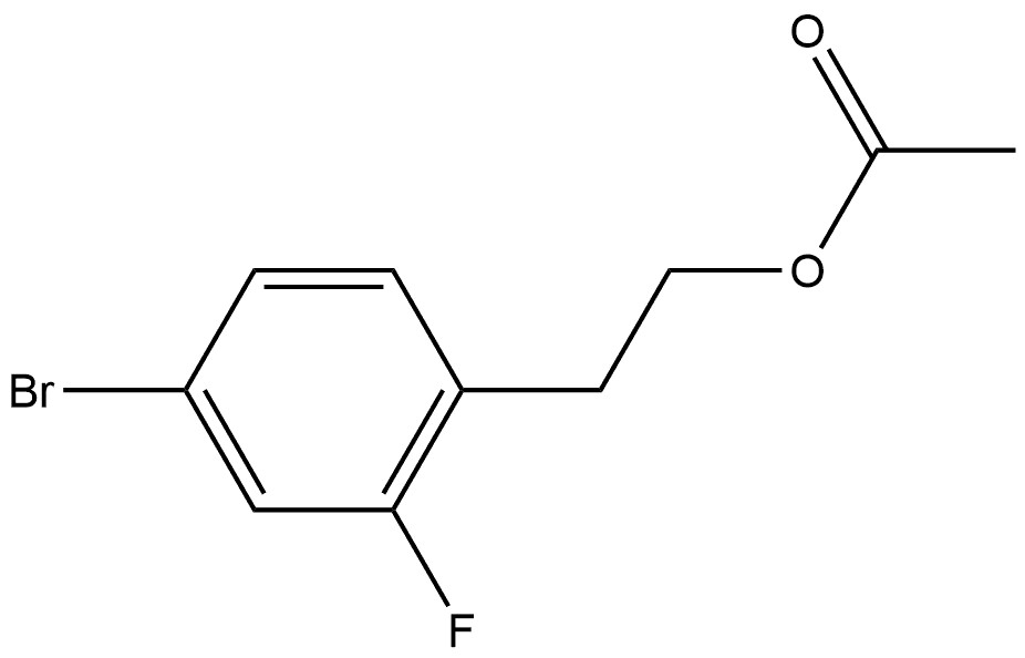 Benzeneethanol, 4-bromo-2-fluoro-, 1-acetate Structure