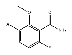 3-bromo-6-fluoro-2-methoxybenzamide Structure