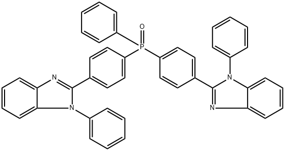 2,2'-(4,4'-(Phenylphosphoryl)bis(4,1-phenylene))bis(1-phenyl-1H -benzo[d]imidazole) 구조식 이미지