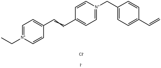 1-[(4-ethenylphenyl)methyl]-4-[2-(1-ethylpyridinium-4-yl)ethenyl]pyridinium chloride iodide (1:1:1) Structure