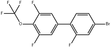 4-Bromo-2,3',5'-trifluoro-4'-(trifluoromethoxy)-1,1'-biphenyl Structure