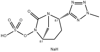 sodium (2S,5R)-2-(2-methyl-2H-tetrazol-5-yl)-7-oxo-1,6-diazabicyclo[3.2.1]octan-6-yl sulfate Structure