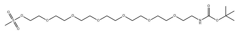 Boc-NH-PEG7-Ms Structure