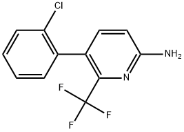 5-(2-Chlorophenyl)-6-(trifluoromethyl)-2-pyridinamine Structure