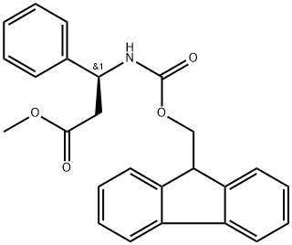 Benzenepropanoic acid, β-[[(9H-fluoren-9-ylmethoxy)carbonyl]amino]-, methyl ester, (βS)- Structure