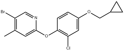 5-Bromo-2-[2-chloro-4-(cyclopropylmethoxy)phenoxy]-4-methylpyridine Structure