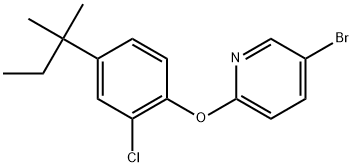 5-Bromo-2-[2-chloro-4-(1,1-dimethylpropyl)phenoxy]pyridine 구조식 이미지