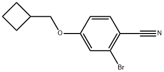 2-Bromo-4-(cyclobutylmethoxy)benzonitrile Structure