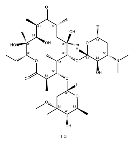 Erythromycin,hydrochloride (8CI,9CI) Structure