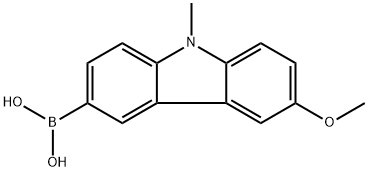 (6-Methoxy-9-methyl-9H-carbazol-3-yl)-boronic acid Structure