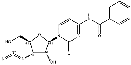 Cytidine, N-?benzoyl-?3'-?azido-?3'-?deoxy- Structure