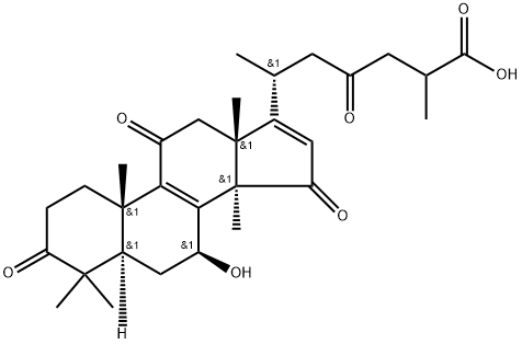 Lanosta-8,16-dien-26-oic acid, 7-hydroxy-3,11,15,23-tetraoxo-, (7β)- Structure