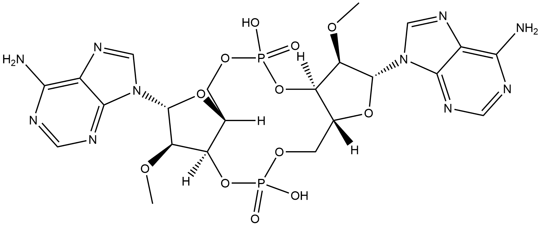 2',2''-Di-O-Me-c-diAMP Structure