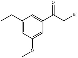 2-Bromo-1-(3-ethyl-5-methoxyphenyl)ethanone Structure