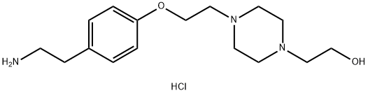 2-(4-{2-[4-(2-Aminoethyl)phenoxy]ethyl}piperazin-1-yl)ethan-1-ol trihydrochloride Structure