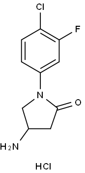 4-amino-1-(4-chloro-3-fluorophenyl)pyrrolidin-2-one hydrochloride Structure