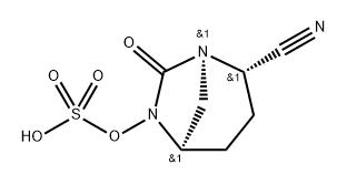 Sulfuric acid, mono[(1R,2S,5R)-2-cyano-7-oxo-1,6-diazabicyclo[3.2.1]oct-6-yl] ester, rel- Structure