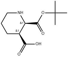 2,3-Piperidinedicarboxylic acid, 1-(1,1-dimethylethyl) ester, cis- (9CI) Structure