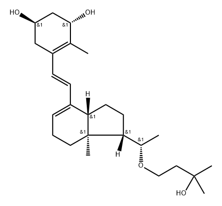 4-Cyclohexene-1,3-diol, 5-[2-[2,3,3a,6,7,7a-hexahydro-1-[1-(3-hydroxy-3-methylbutoxy)ethyl]-7a-methyl-1H-inden-4-yl]ethenyl]-4-methyl-, [1S-[1α(R*),3aβ,4[E(1S*,3R*)],7aα]]- (9CI) Structure