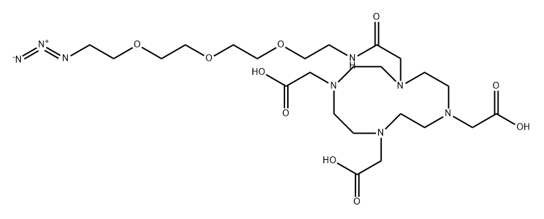 1,4,7,10-Tetraazacyclododecane-1-acetic acid, 4-(14-azido-2-oxo-6,9,12-trioxa-3-azatetradec-1-yl)-7,10-bis(carboxymethyl)- Structure