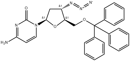 Cytidine, 3'-azido-2',3'-dideoxy-5'-O-(triphenylmethyl)- (9CI) 구조식 이미지