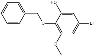 5-Bromo-3-methoxy-2-(phenylmethoxy)phenol Structure