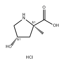 D-Proline, 4-hydroxy-2-methyl-, hydrochloride, trans- (9CI) 구조식 이미지