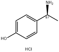 (S)-4-(1-aminoethyl)phenol hydrochloride Structure