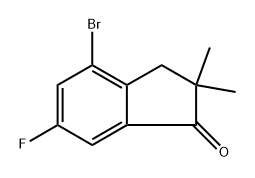 4-bromo-6-fluoro-2,2-dimethyl-2,3-dihydro-1H-inden-1-one Structure